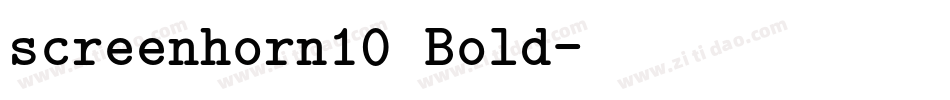screenhorn10 Bold字体转换